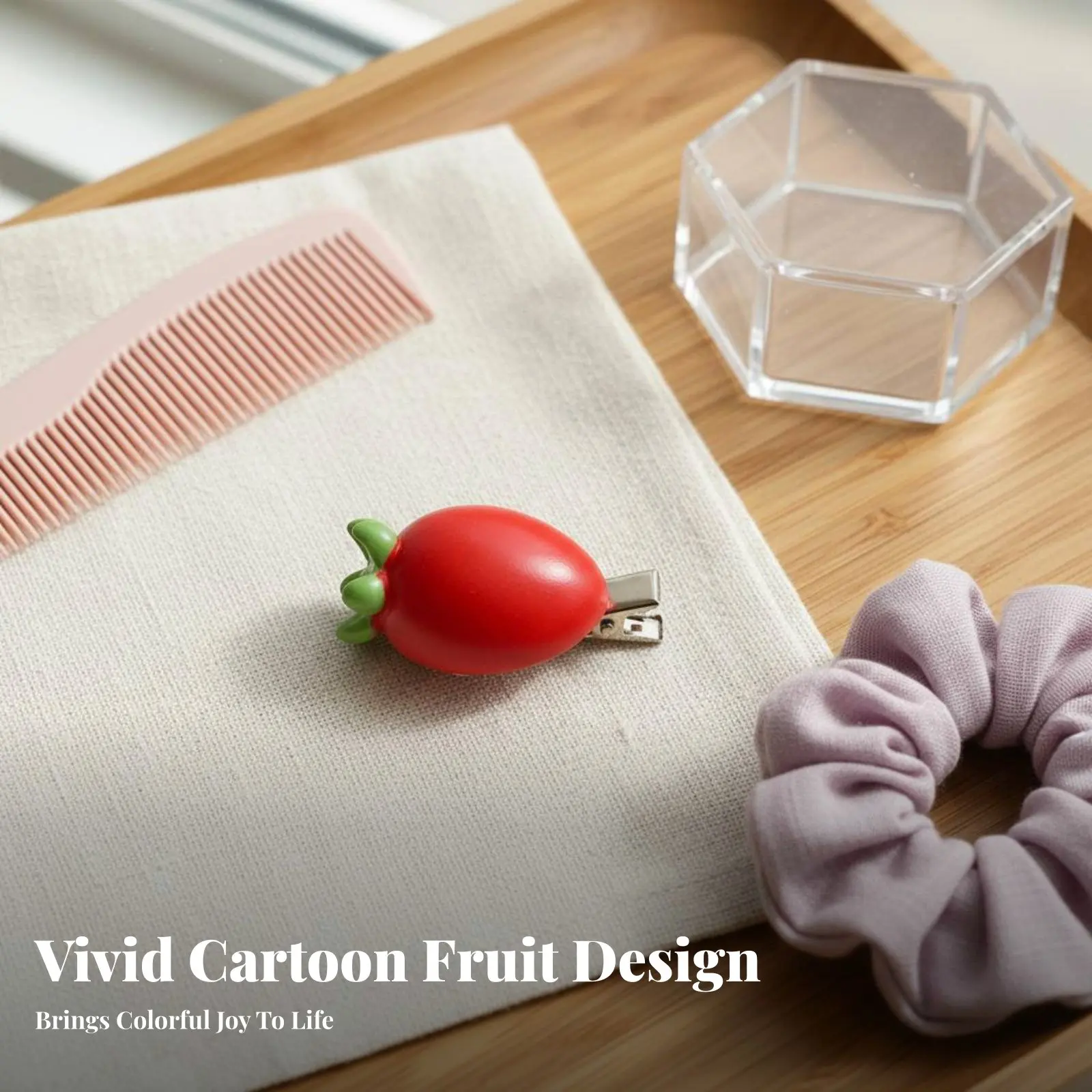 

Fruit Hair Barrette Cute Design Simulation Fruit Hair Pin Simulation Food Barrette Lively Hues Novelty Hairpin Great Gift