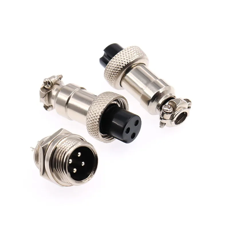 10PCS GX12 2PIN 4PIN 5PIN 6PIN Aviation plug GX12-2/3/4/5/6 pole12mm male connector female socket connector plug socket