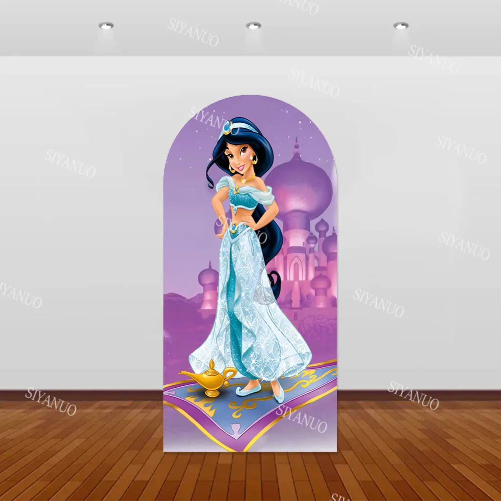 Princess Jasmine Aladdin Backdrop Baby Shower Kids Birthday Decoration Photo Arch Cover Photo Background Photography Backdrop - view 5