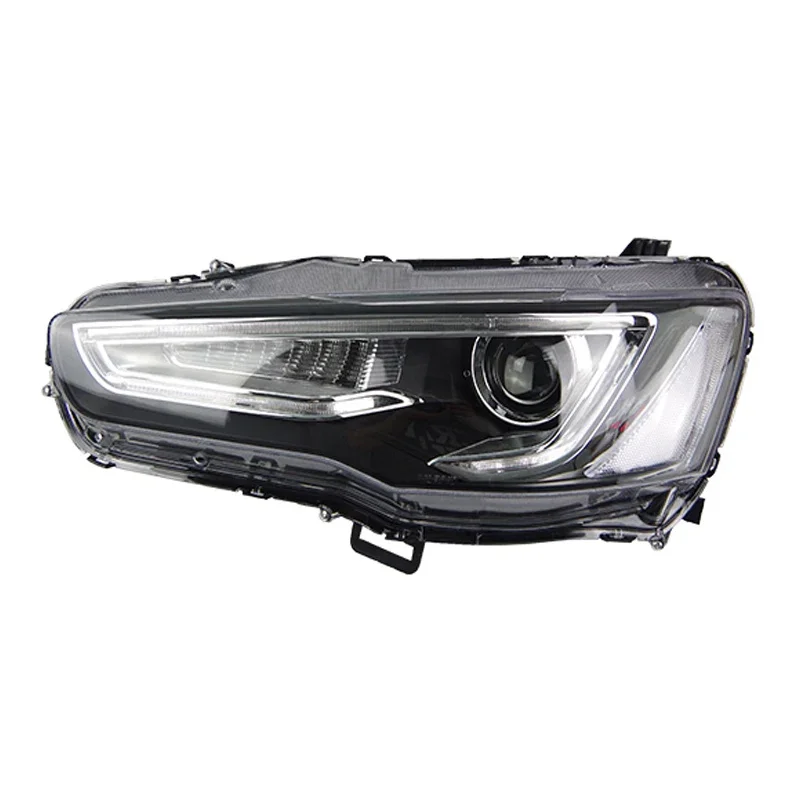 Head Lights For Mitsubishi Lancer EX LED Headlight 2009-2016 Headlights EVO DRL Turn Signal High Beam Angel Eye Projector Lens