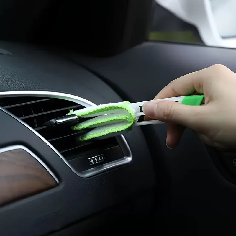 

1pc 2-In-1 Multifunctional PE Car Vent Cleaning Brush - Detachable And Washable, Made of Durable