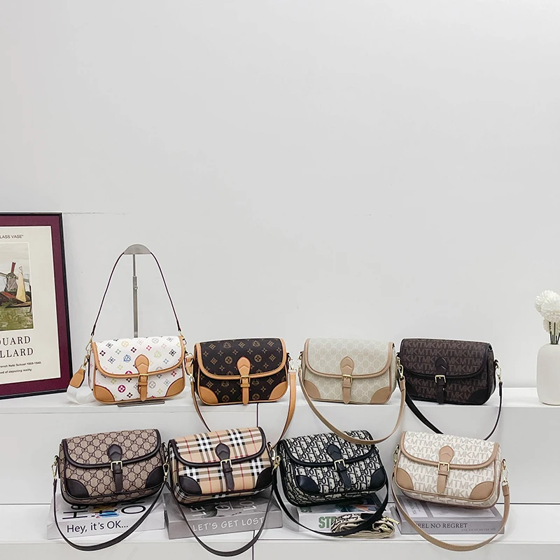 

Стильная классическая женская сумка, кожаная сумка-мессенджер с регулируемым ремешком, элегантные популярные сумки люксового бренда