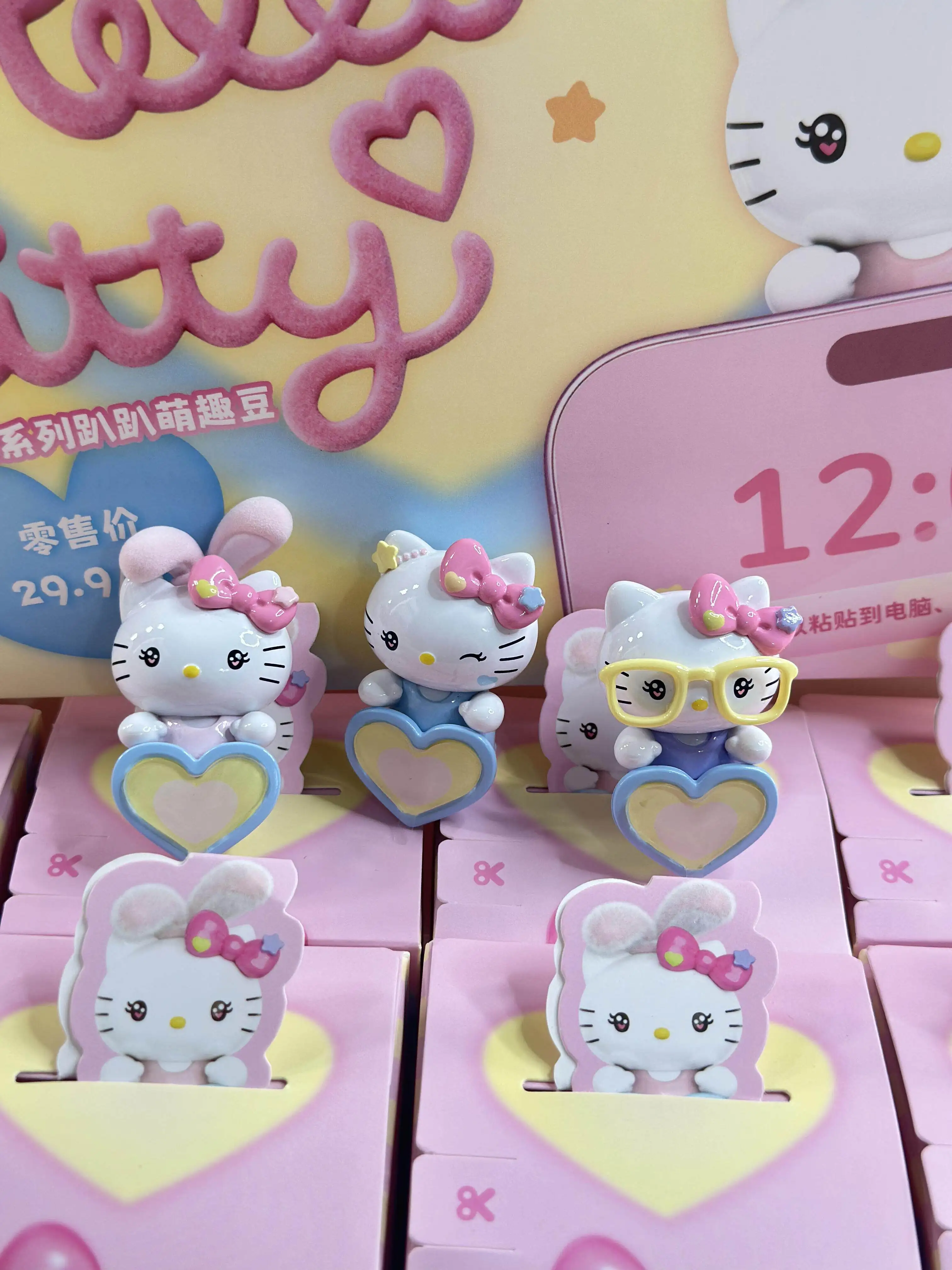 

Genuine Hello Kitty Sweet Energy Station Series Blind Box Kawaii Mini Figure Heart Decor Phone Accessory Gift For Girls