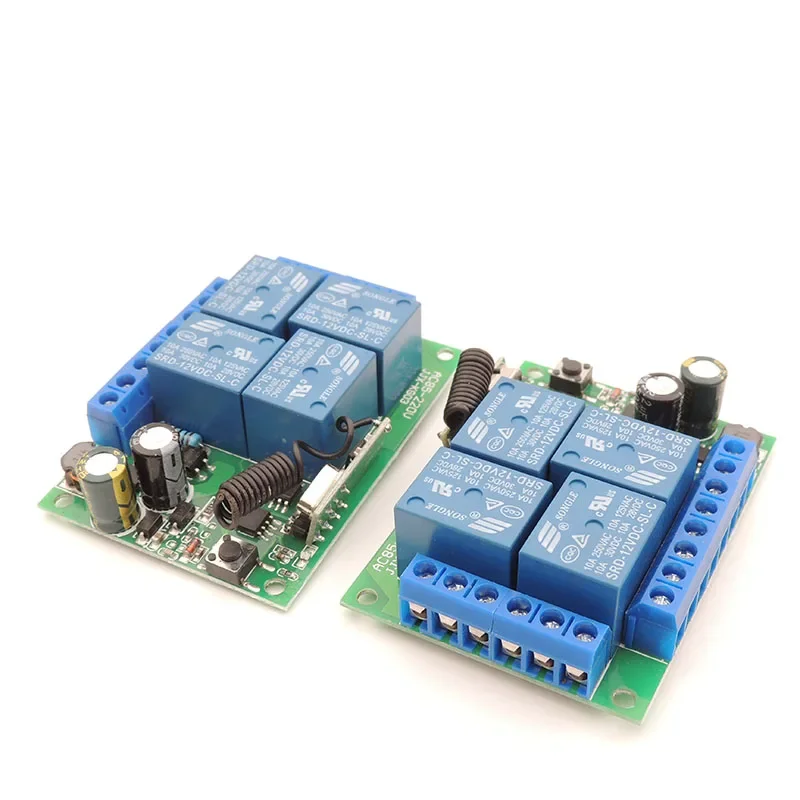 433Mhz RF telecomando universale senza fili AC 110V 220V interruttore 4 canali ricevitore relè e trasmettitore per apriporta cancello