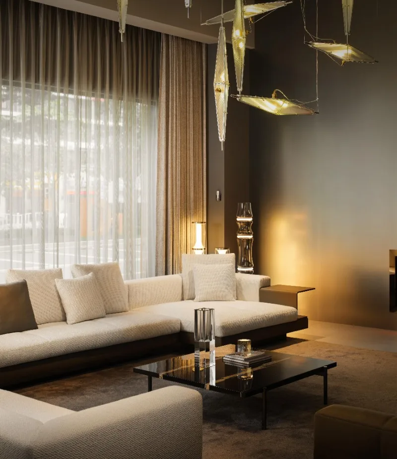 Modern white Italian luxury combination sofa comfortable bed fabric leather living room furniture sofa