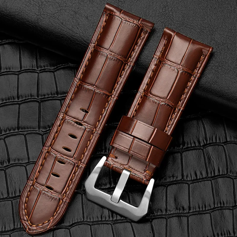 Suitable for Panerai Watch Strap, European and American matte retro rough Crazy Cow Strap 22mm26mm
