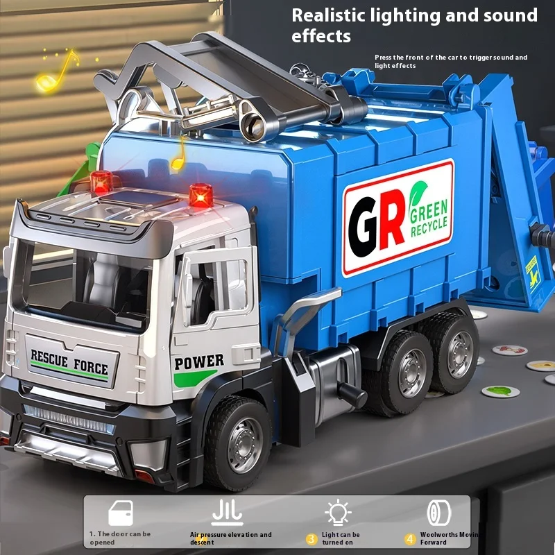 شاحنة قمامة كبيرة الحجم ألعاب أطفال للتنظيف والنقل تصنيف نموذج سيارة تنظيف الصرف الصحي
