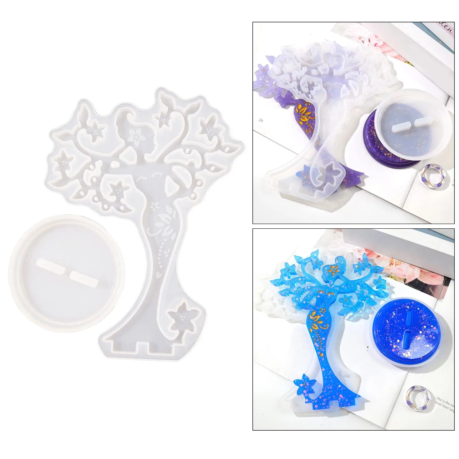 Langlebige Harz Casting Schmuck Display Rack DIY Kleiderbügel Ringe