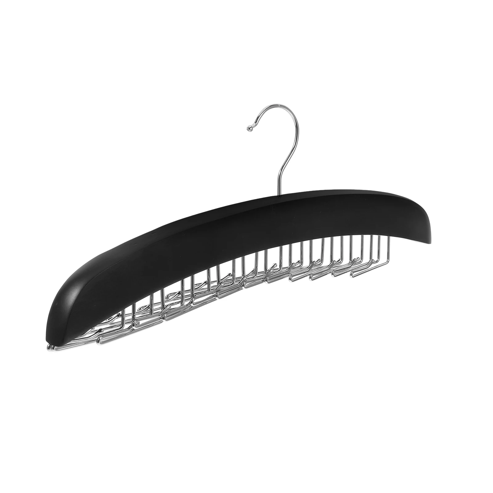 

Multifunctional Solid Wood Hanger 24Hooks Closet Storage Tank Tops Lingerie Scarves Belt Tie Organizer SpaceSaving ElegantWooden