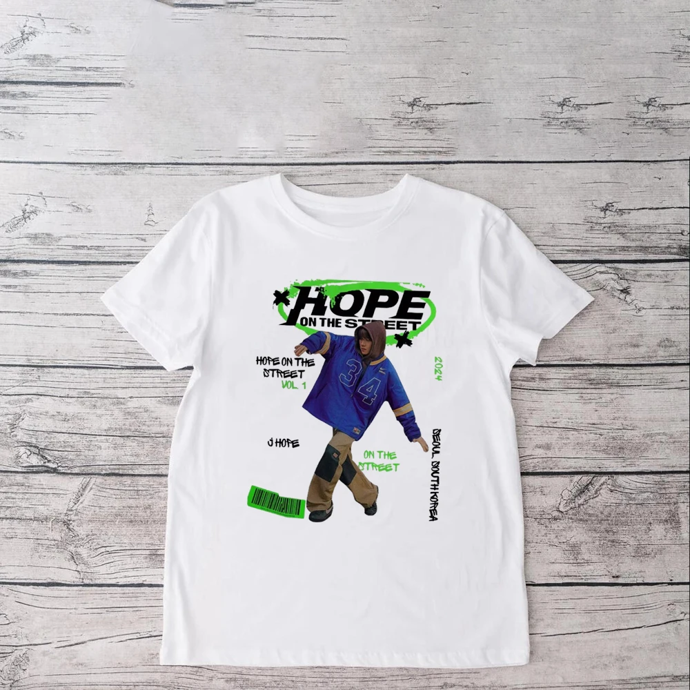 Hope On The Street Shirt Kpop J-hope summer shirt Jhope New Album T-Shirt Jung Hoseok short sleeve Kpop Army tee Kpop Fan gift