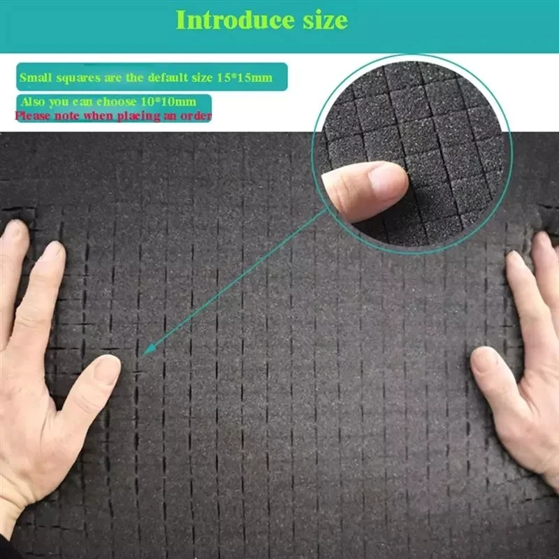 Inserção de espuma pré-corte para Flight Case e Flight Case, alta densidade, Pick Pluck Toolbox, Grid Sponge, Shadow Foams