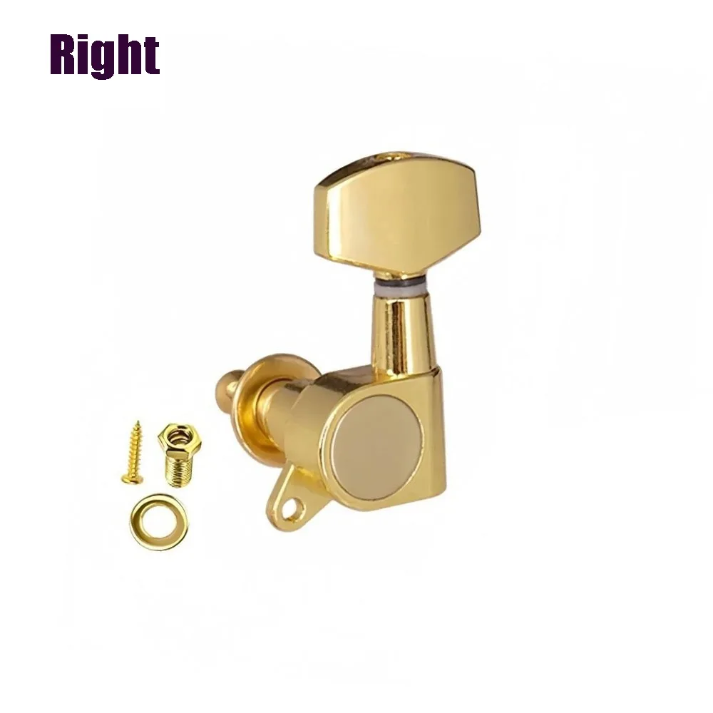 Metal Guitar String Tuning Pegs Totally Closed 3L3R Configuration Guitar Tuner Machine Head Knob String Tuners Acoustic Guitar