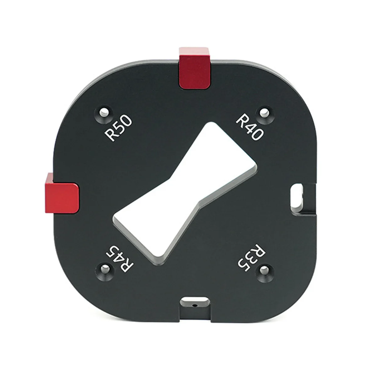 4-in-1-Fräs-Eckradius-Schablone, Router-Radius-Vorrichtung, Aluminium-Bogenwinkel-Vorlagen für die Holzbearbeitung, Routing-Eckvorrichtung – Detail 3