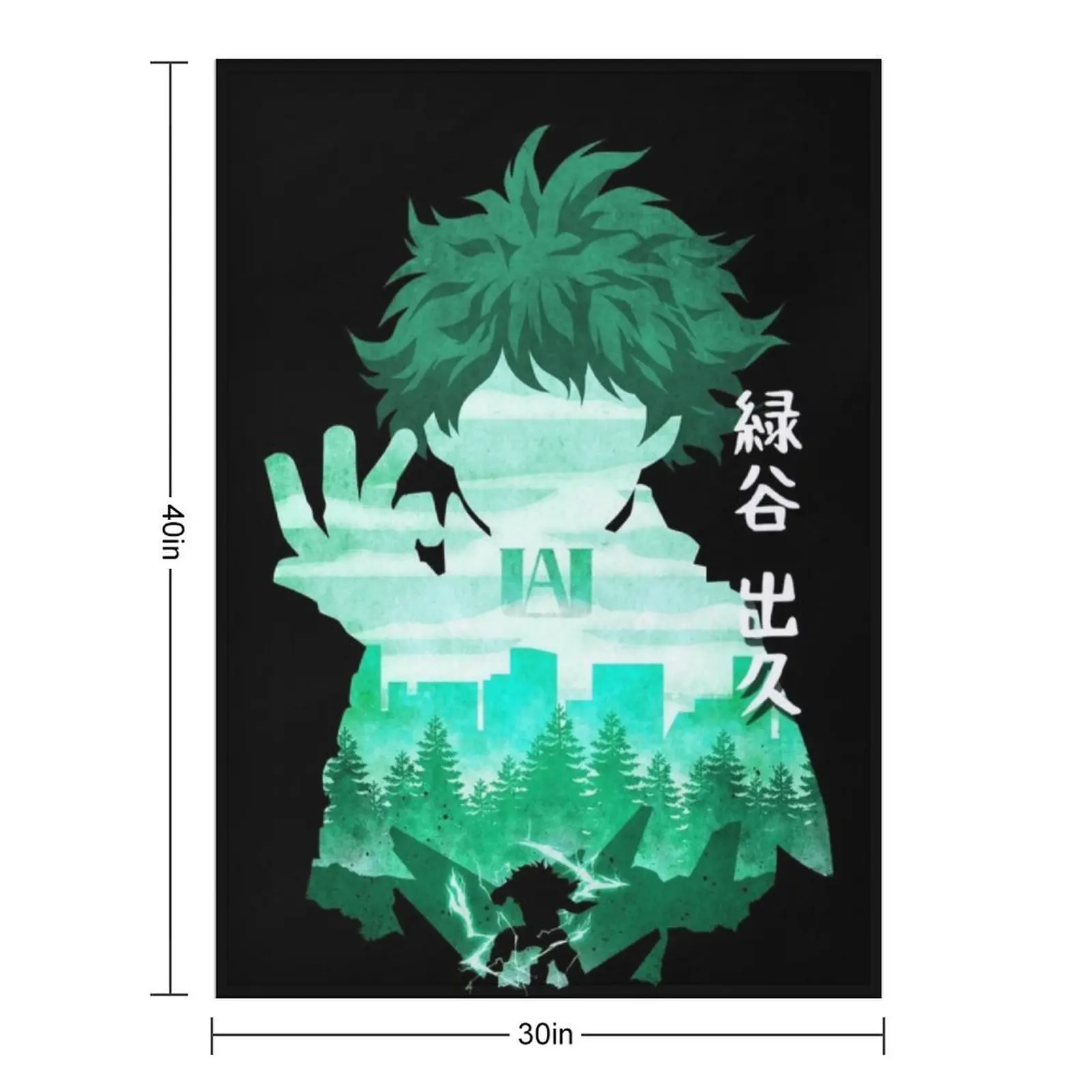 Deku Midoriya Izuku One For All Hero Academy #5 Throw Blanket Quilt Baby Decorative Beds manga Thins Blankets