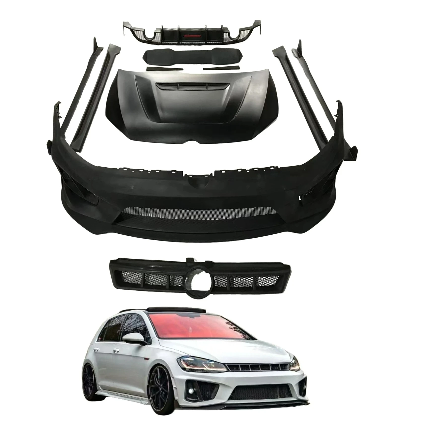 

Upgraded FORVolkswagen Golf 7.5 Robot Style Widebody PP BODYKIT 2018-2022