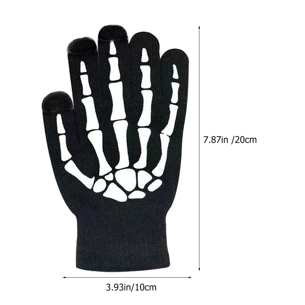 Fluorescent Gloves Anti-slip Bike Women Party Luminous Winter Warm Stylish Cycling Lobster