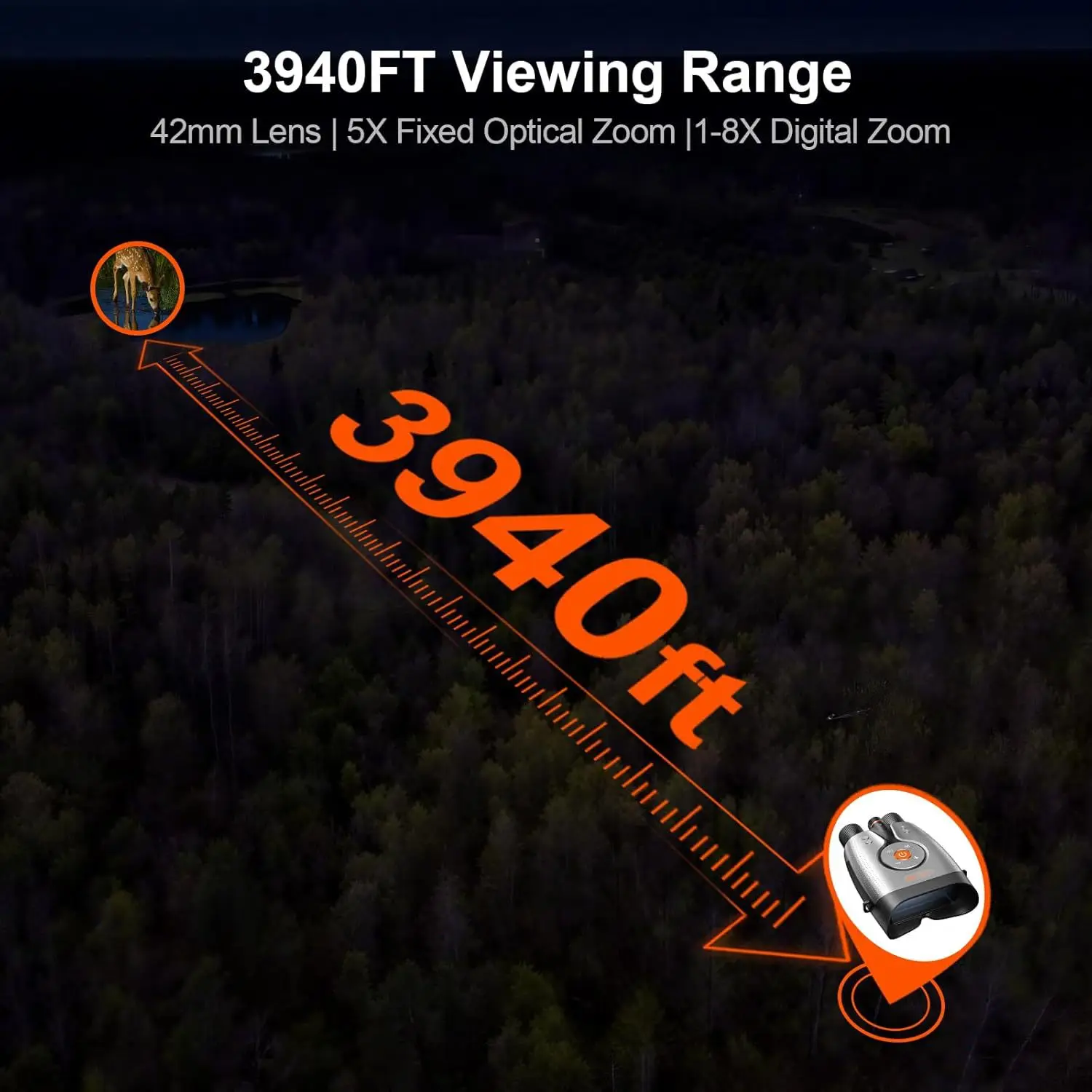 أحدث HD مناظير للرؤية الليلية 8x التكبير الرقمي 4K HD شاشة كبيرة 4 مستوى IR 1200m المدى كاميرا فيديو بالأشعة تحت الحمراء للصيد