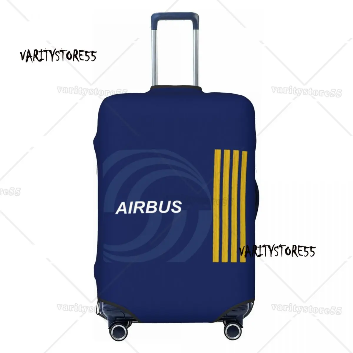 Custom Fashion Airbus Fighter Pilot Luggage Cover Protector Washable Aviation Airplane Travel Suitcase Covers