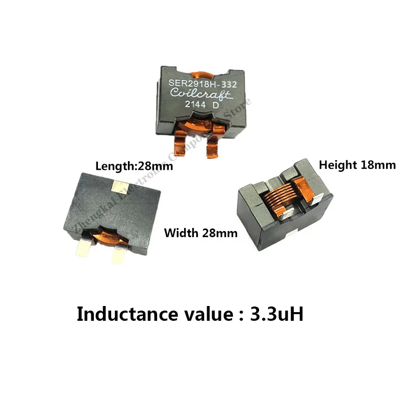 SER2918H-332KL SER2918H 3.3uH Chip High-power Inductors, Shielded Power Inductor, High-Current 91A Copper Coil SER2918H-332