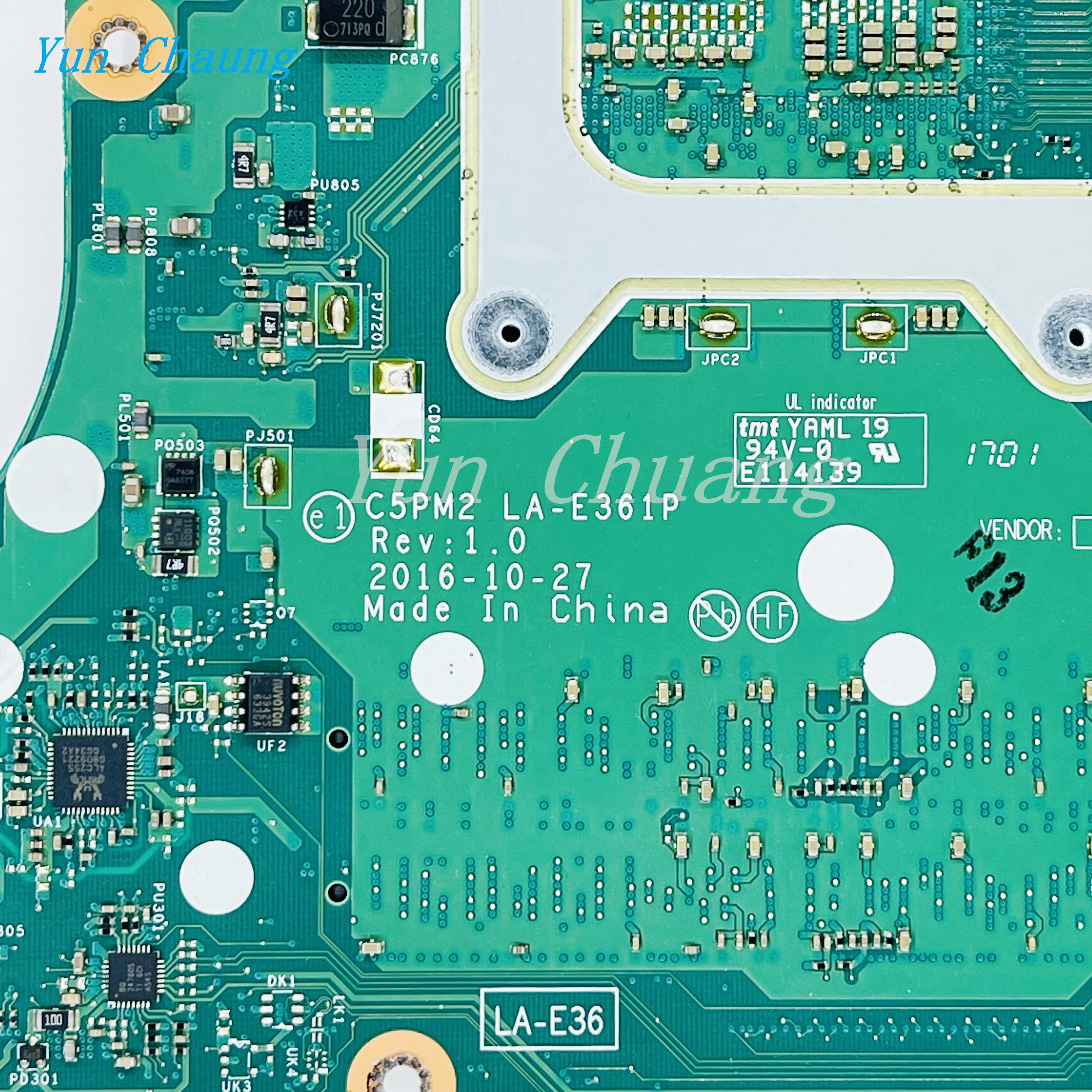 C5pm2 LA-E361P mainboard para acer aspire VX5-591 VX5-591G n16c7