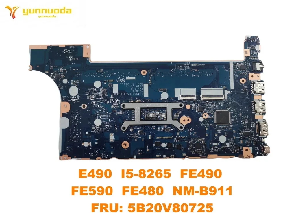 Original for Lenovo ThinkPad E490 E590 Laptop  motherboard E490  I5-8265    NM-B911  FRU 5B20V80725 tested good free shipping