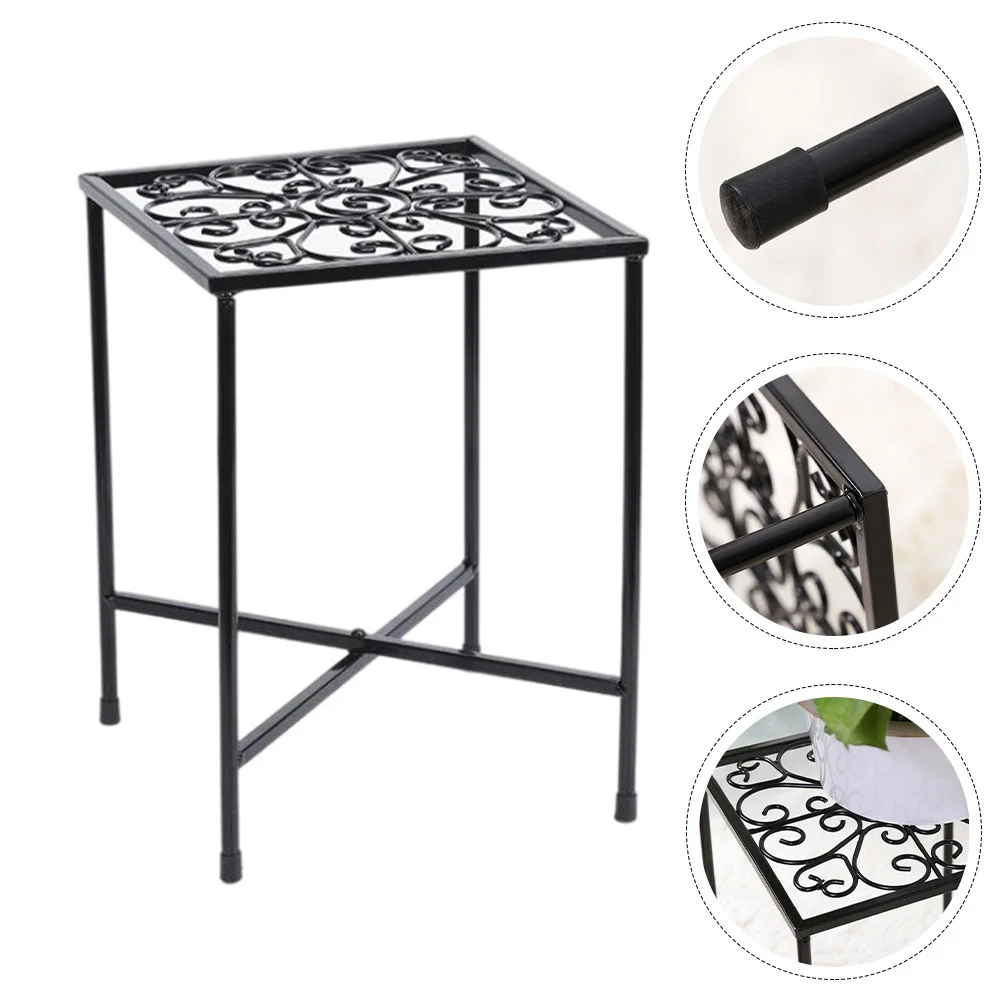 

Floor Flower Stand European Hollow Single Deck Iron Plant Holder For Home Decor Flowerpot Rack Bonsai Display Shelf Garden