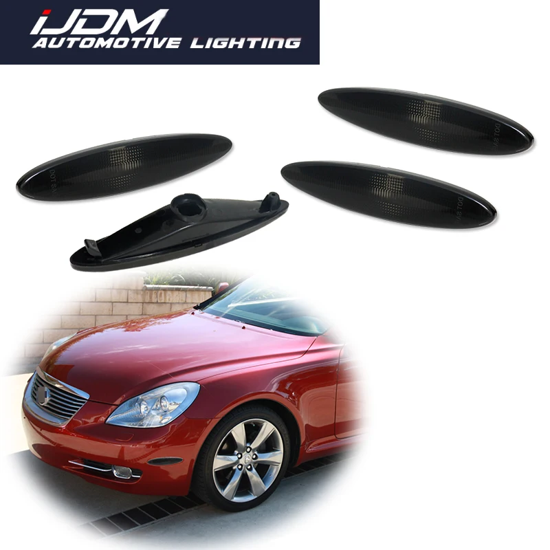 For Lexus SC430 2002 2003 2004 2005 2006 2007 2008 2009 2010 Front / Rear Fender Side Marker Parking Light Cover Shells No Bulb