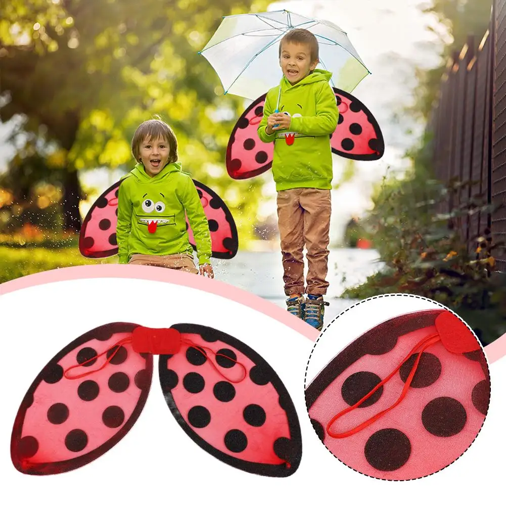 

Foldable Wing Props Ladybug Costume Accessories Child Kids Dress up Costumes Cosplay Party Supplies Adult