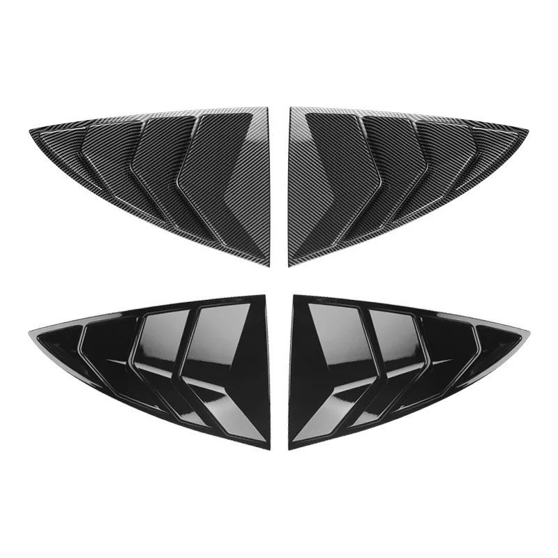 For Tesla Model 3 Y 2021-2023 ABS Carbon Fiber Car Rear Side Window Rear Triangle Window Spoiler Louver Trim Car Accessories