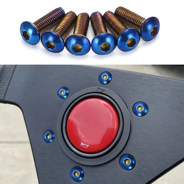 アダプターネジ付きチタンステアリングホイール6本,Nrg momo Nardibell  