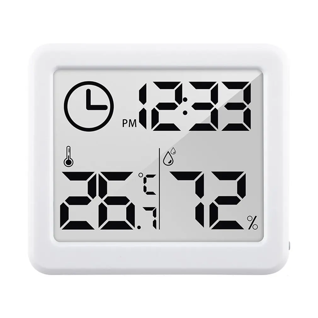 Termohigrometr Ultra-cienki prosty inteligentny dom elektroniczny termometr cyfrowy higrometr zegar cyfrowa ściana LCD