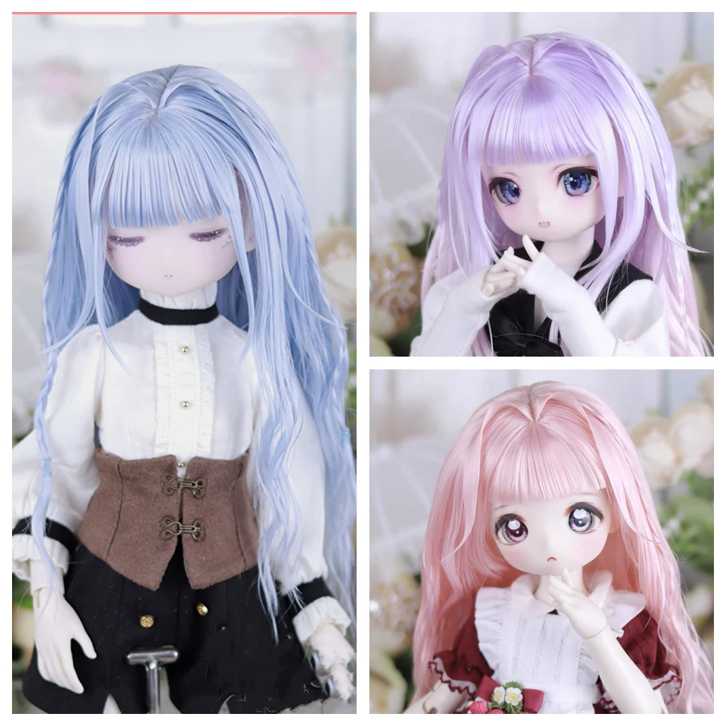 

1/4 1/3 Scale BJD Doll Wigs Anime Long Hair Cute Bangs Wig For MSD SD13 Girl SSDF ID72 Uncle Accessories A1924