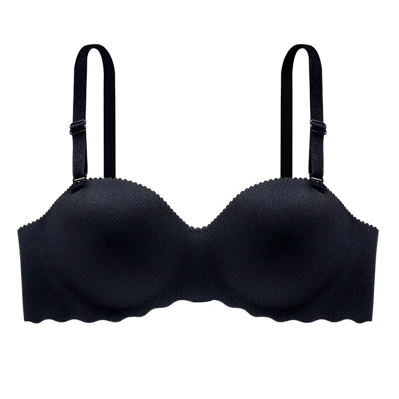 Soutien-gorge sans couture push-up pour petites poitrines, bralette sans fil à bretelles amovibles, 