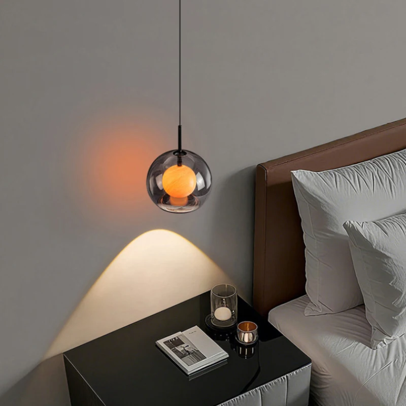 Luxury Lift Version Aluminum Glass LED Home Decor Pendant Light Suspension Chandelier For Villa Bedroom Foyer Lighting Fixtures