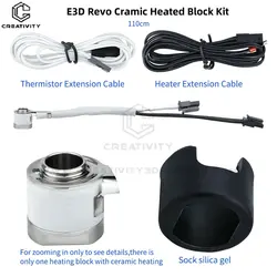 Creativity E3D Revo Ceramic Heated Block Kit 104NT-4 Thermistor Hotend Kit 24V 40W Fast heating 3D Printer Accessory