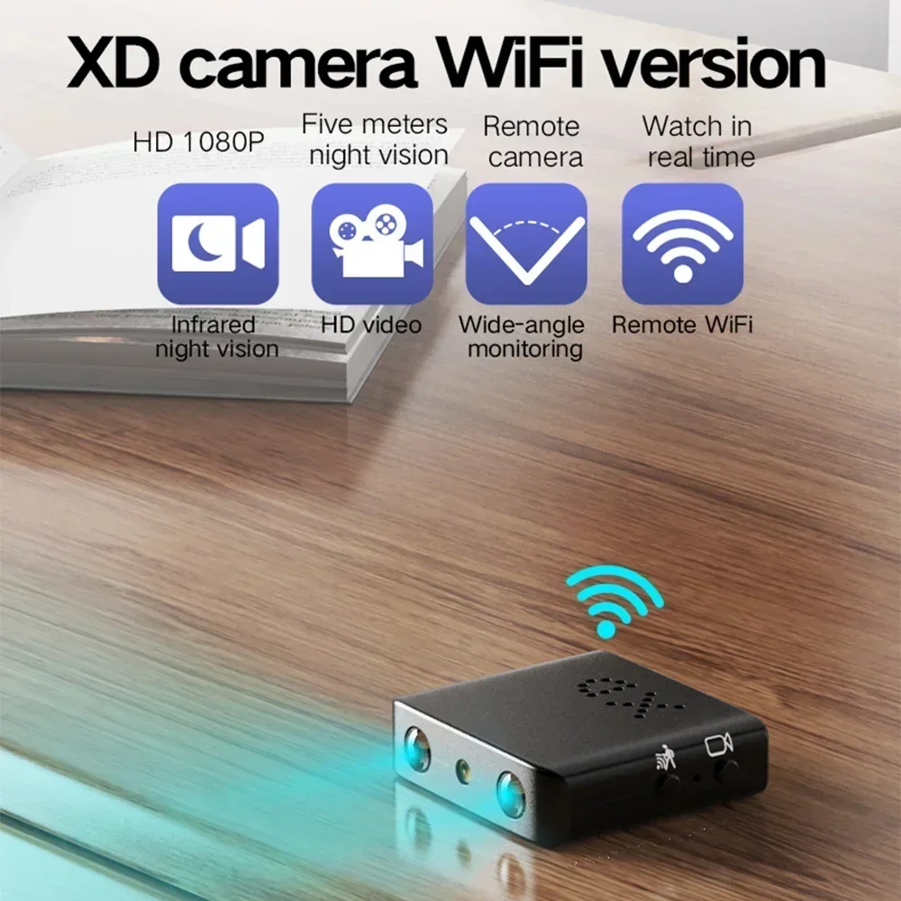 4K Full HD 1080P Mini ip Cam XD WiFi Night Vision Camera IR-CUT Motion Detection Security Camcorder HD Video Recorder