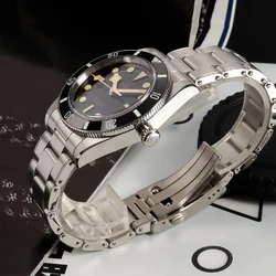 Cronos-Vintage relógio mergulhador automático para homens e mulheres, Matt Bezel, relógios de pulso de luxo, Feminino End Links, Sapphire, 20 Bar, BB54, 37mm, L6024