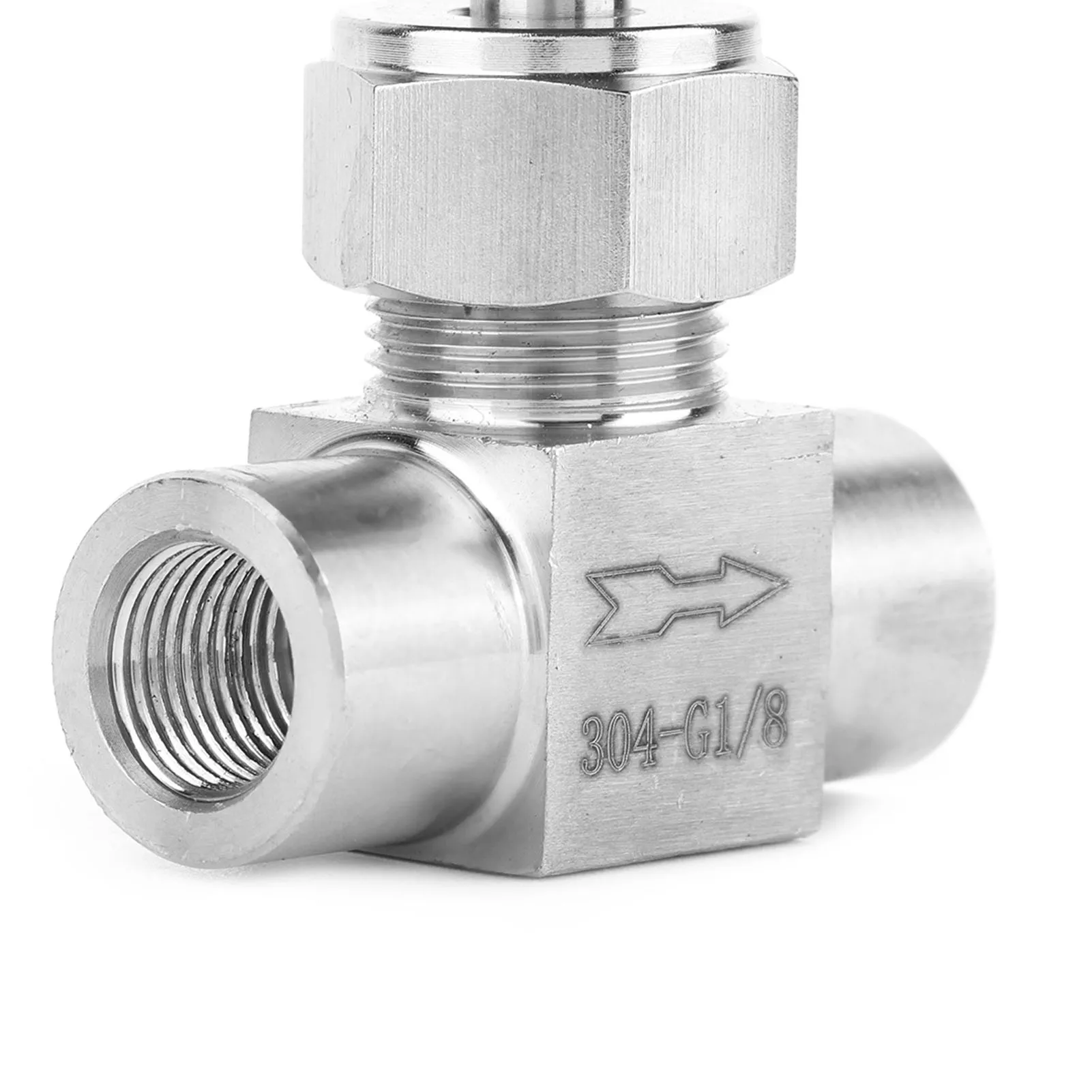 304 الفولاذ المقاوم للصدأ BSPP أنثى الموضوع صمام كروي مستقيم مناسبة لنقل المياه الغاز النفط الوقود وغيرها من وسائل الإعلام #6