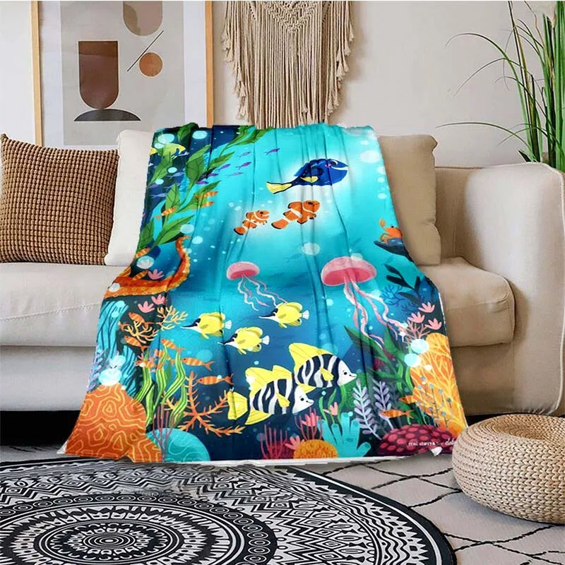 Disney Finding Nemo HD pattern printed blanket, adult children's home blanket, room decoration gift