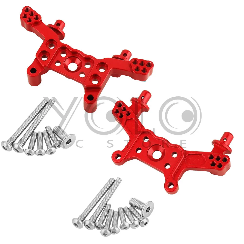 Aluminium Voor en Achter Shock Towers Mount Set voor 1/14 MJX Hyper GO 14209 14210 RC Auto Metalen Upgrade onderdelen