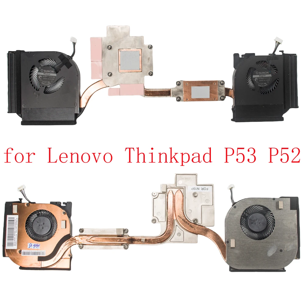 Replacement Fan for Lenovo Thinkpad P53 P52 Discrete Cooling Fan Plus Heatsink Fan FRU 02DM016