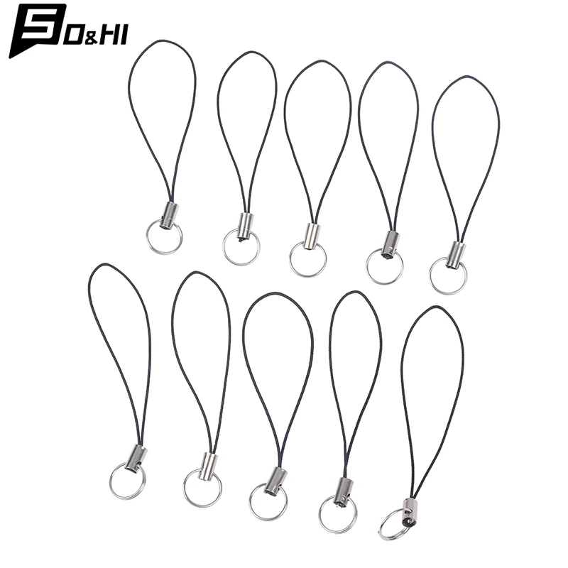 10Pcs/lot Lanyard Lariat Cords Clasp Rope Keychains Hooks Mobile Phone Strap Charms Keyring Bag Accessories Key Ring