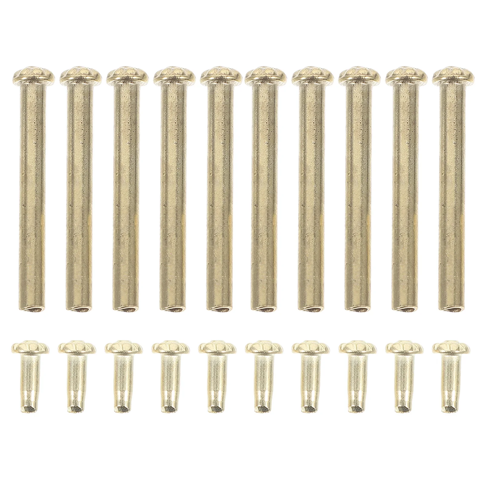 

10 set Nail Accessories Rivet Folding Hand Fixing Fittings Golden Fastener Repair Kit Replacement Sturdy Iron For Wooden Bamboo