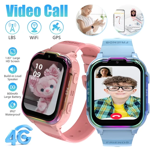 Reloj inteligente para niños 2025, nuevo nivel de seguridad con tarjeta Sim, reloj inteligente para niños, llamada Sos, cámara de teléfono, regalo para niñas, monitoreo de salud