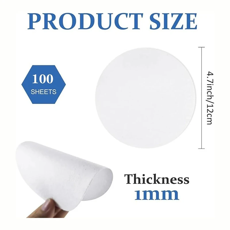 110 Sheets Microwave Kiln Papers4.7 Inch Round Ceramic Fiber Paper Insulation Ceramic Fiber Blanket For Glass Fusing DIY