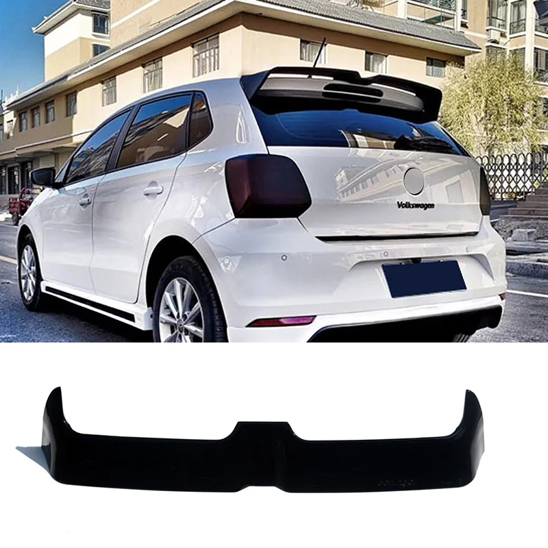 

For Volkswagen VW POLO MK5 11-18 Rear Roof Trunk Lid Car Spoiler Wing ABS Material Black White Carbon Exterior Accessories
