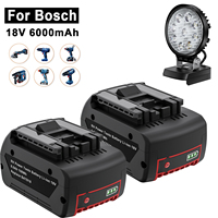 For Bosch 18V tool Backup 6000mah Battery for Bosch BAT618 BAT618G BAT609 BAT614 BAT619 Portable Replacement Battery Work Lights