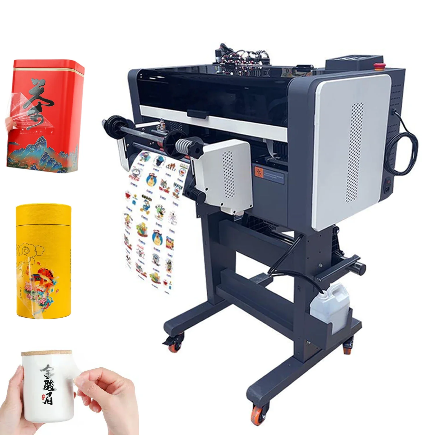 Roll uv label printing printer machine dual xp600 i3200 tx800 printheads uv dtf printer a3 uc dtf printer