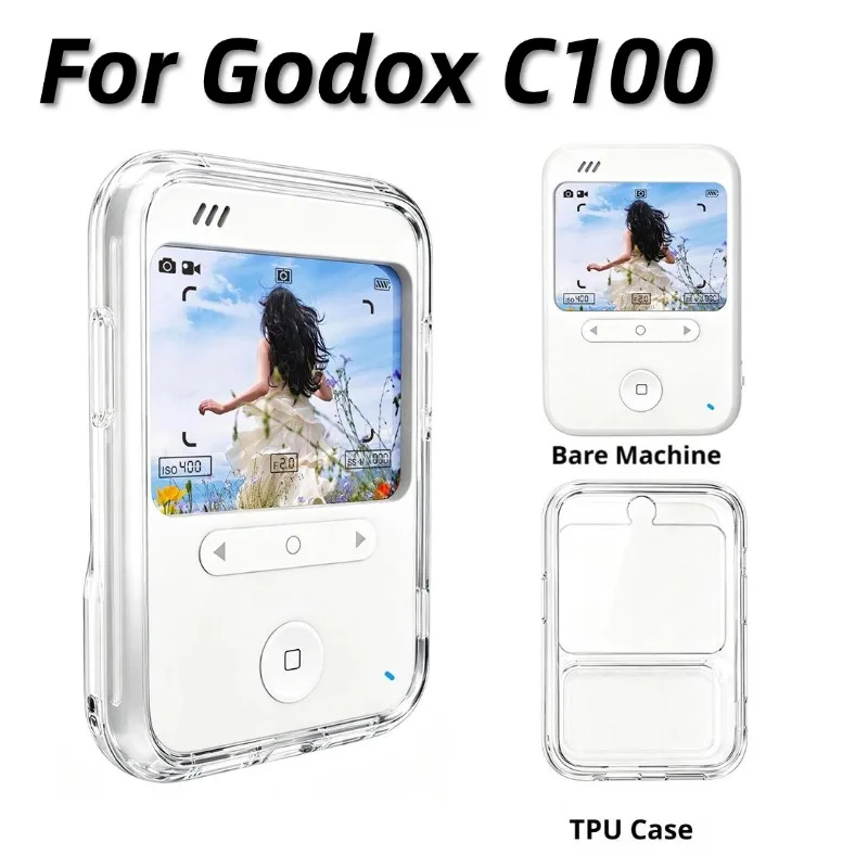 Clear Protective Case For Godox C100 Transparent Shell Anti Scratch Camera Cover Pocket Camera Accessories