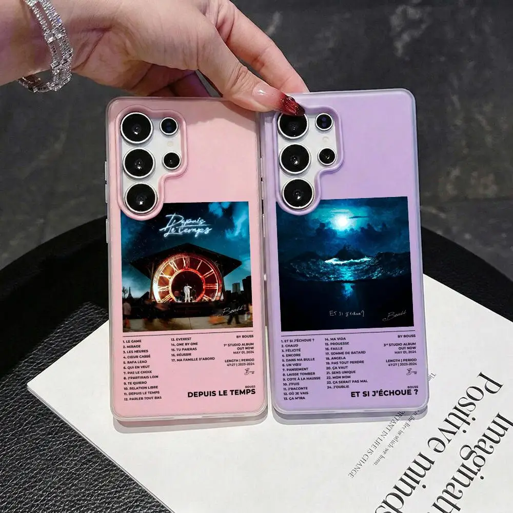Artist B-Bouss Phone Case 2-in-1 Detachable Clear Case for Samsung S26-S22 Multi-Color Card Holder Soft TPU